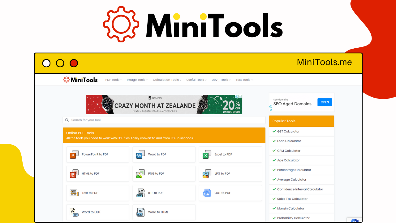 MiniTools - Free Online Web Tools - MiniTools